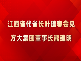 江西省代省長葉建春會見方大集團董事長熊建明